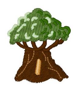 Picture of Trees Font I Machine Embroidery Design