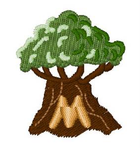 Picture of Trees Font M Machine Embroidery Design