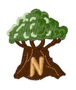 Picture of Trees Font N Machine Embroidery Design