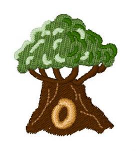 Picture of Trees Font O Machine Embroidery Design