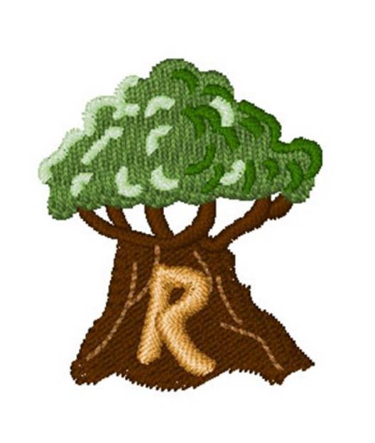 Picture of Trees Font R Machine Embroidery Design