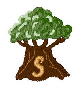 Picture of Trees Font S Machine Embroidery Design