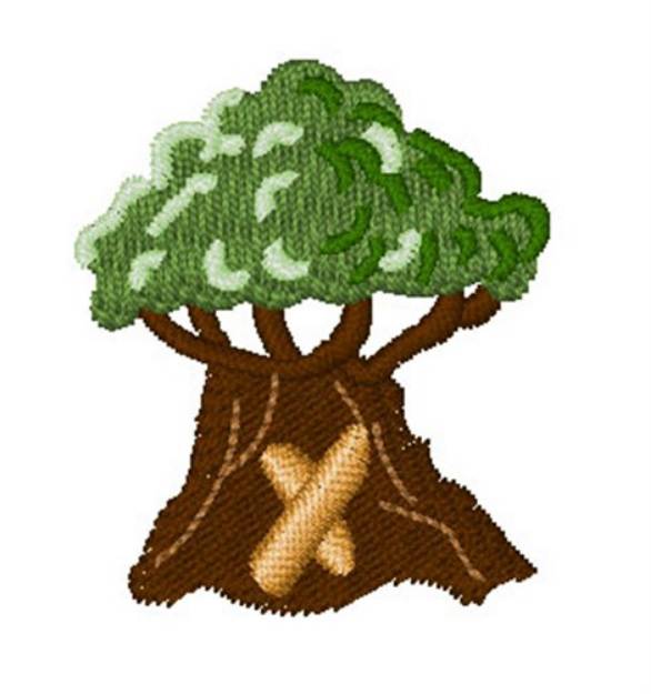 Picture of Trees Font X Machine Embroidery Design