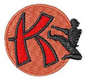 Picture of Karate Font K Machine Embroidery Design