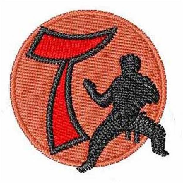Picture of Karate Font T Machine Embroidery Design