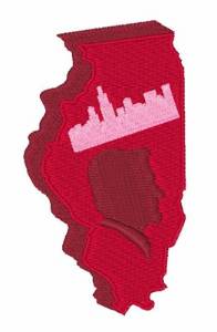 Picture of State Of Illinois Machine Embroidery Design