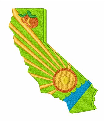 State Of California Machine Embroidery Design