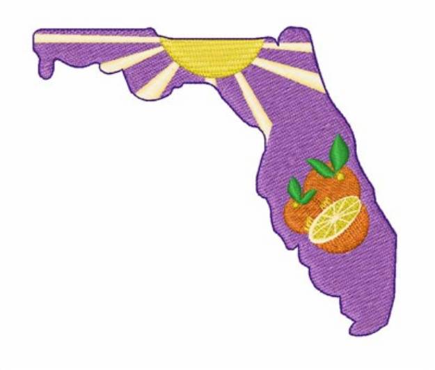 Picture of State Of Florida Machine Embroidery Design