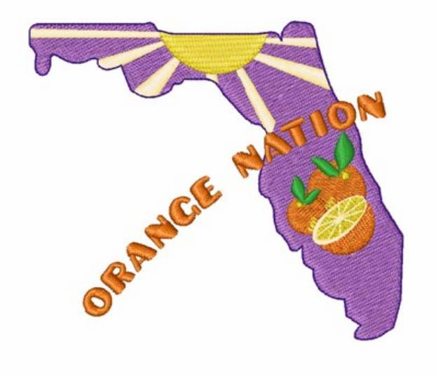 Picture of Orange Nation Machine Embroidery Design