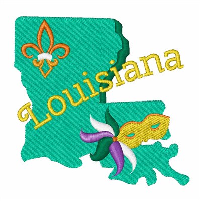 Louisiana Fleur Machine Embroidery Design