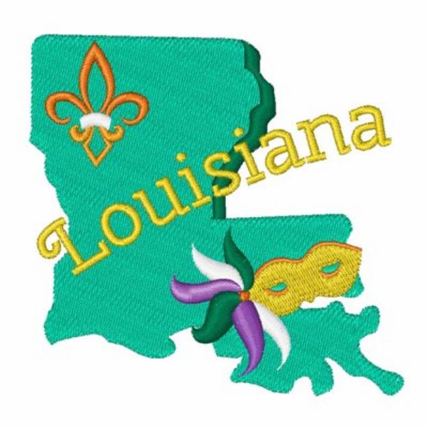 Picture of Louisiana Fleur Machine Embroidery Design