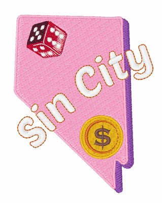 Sin City Dice Machine Embroidery Design
