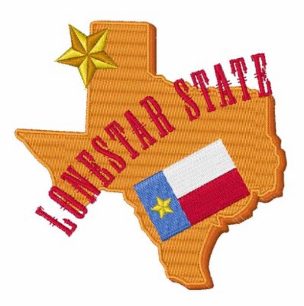 Picture of Lone Star State Machine Embroidery Design