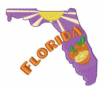 Florida Citrus Machine Embroidery Design