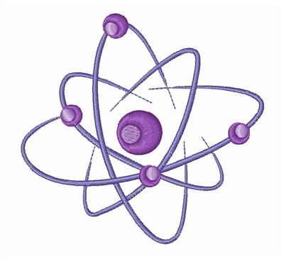 Atom Symbol Machine Embroidery Design