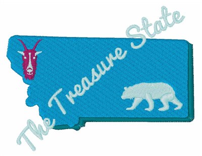 The Treasure State Machine Embroidery Design