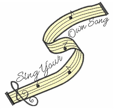 Sing Your Song Machine Embroidery Design