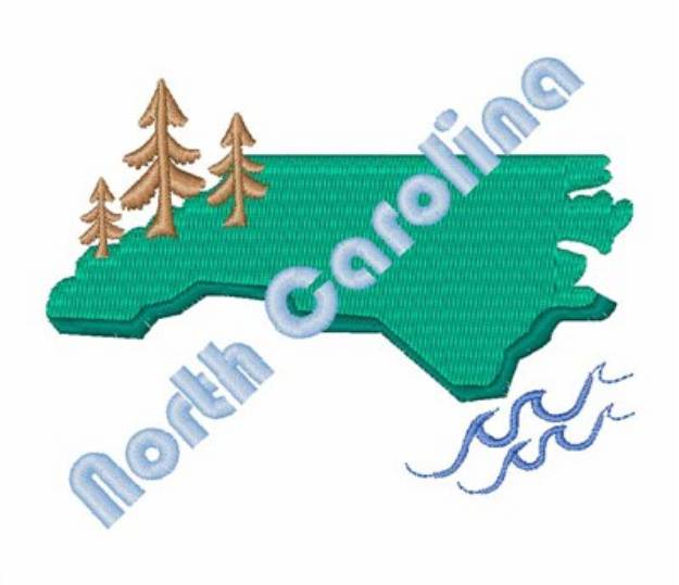 Picture of North Carolina Machine Embroidery Design