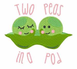 Picture of Two Peas Machine Embroidery Design