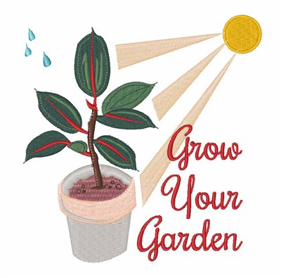Grow Your Garden Machine Embroidery Design