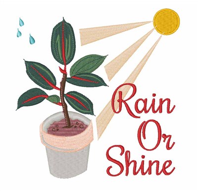 Rain Or Shine Machine Embroidery Design