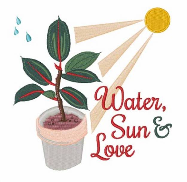 Picture of Water Sun & Love Machine Embroidery Design