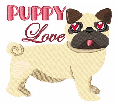 Puppy Love Machine Embroidery Design