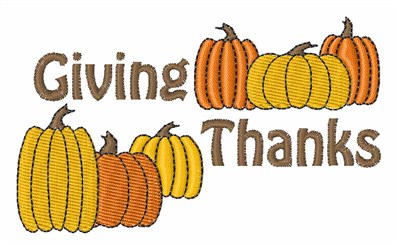 Giving Thanks Machine Embroidery Design