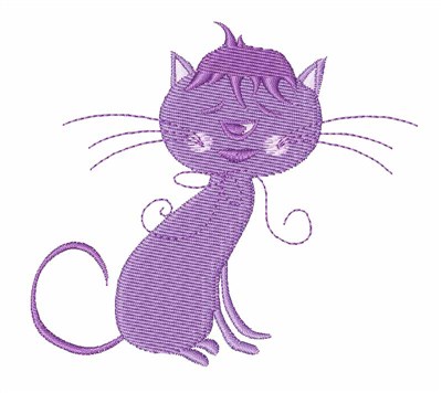 Cute Kitty Machine Embroidery Design