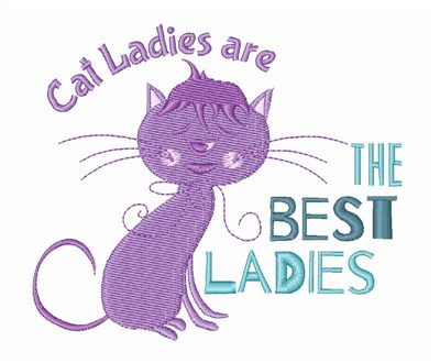 Cat Ladies Machine Embroidery Design