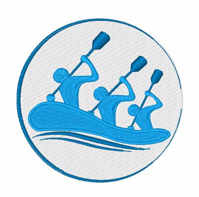 River Rafting Machine Embroidery Design