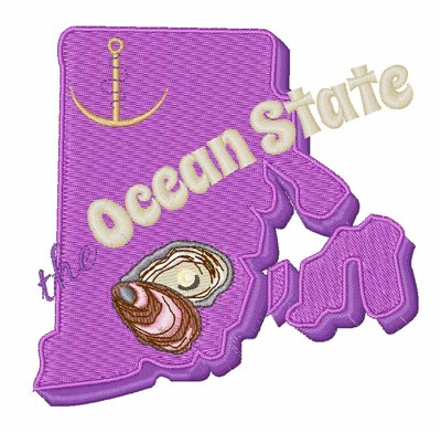 Ocean State Machine Embroidery Design