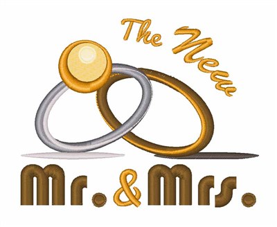 New Mr & Mrs Machine Embroidery Design