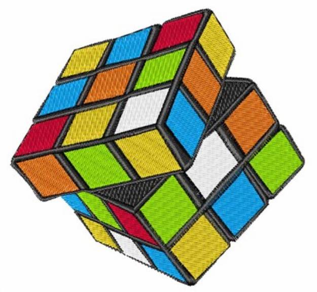 Picture of Rubiks Cube Machine Embroidery Design