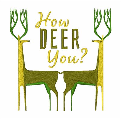 How Deer You? Machine Embroidery Design