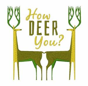 Picture of How Deer You? Machine Embroidery Design