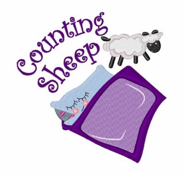 Picture of Counting Sheep Machine Embroidery Design