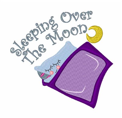Over The Moon Machine Embroidery Design