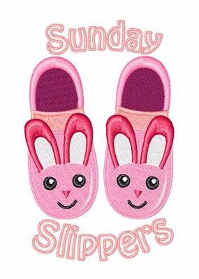 Sunday Slippers Machine Embroidery Design