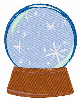 Snow Globe Machine Embroidery Design