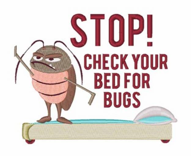 Picture of Check For Bed Bugs Machine Embroidery Design