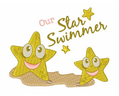 Star Swimmer Machine Embroidery Design
