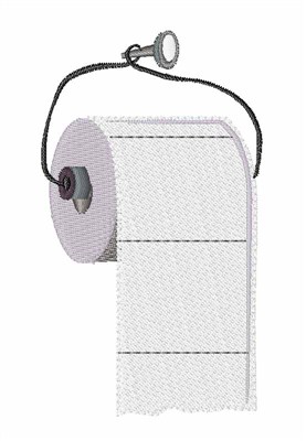 Toilet Paper Machine Embroidery Design