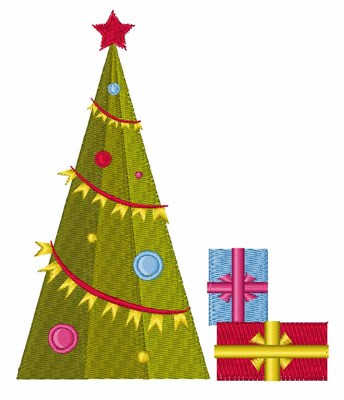 Holiday Tree Machine Embroidery Design