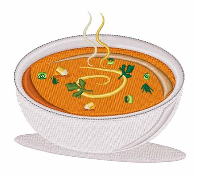 Bowl Of Soup Machine Embroidery Design
