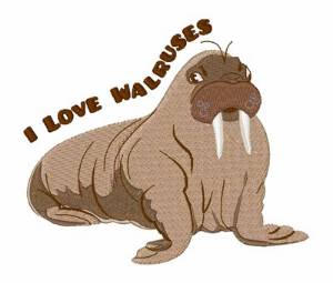Picture of Love Walruses Machine Embroidery Design