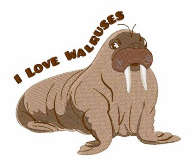 Picture of Love Walruses Machine Embroidery Design