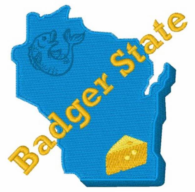Picture of Badger State Machine Embroidery Design