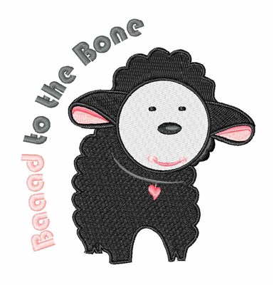 Baaaad To The Bone Machine Embroidery Design