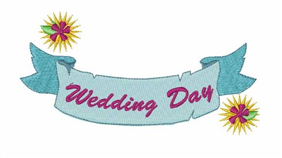 Wedding Day Machine Embroidery Design